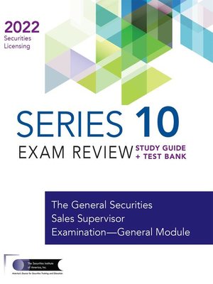 cover image of Series 10 Exam Study Guide 2022 + Test Bank